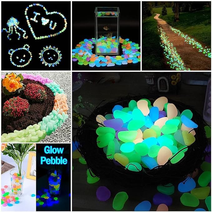 LumiPebble™ (Pack Of 100 pcs) Glow-In-The-Dark Stones