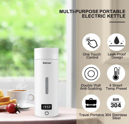 SafeSip™ Portable Travel Electric Kettle