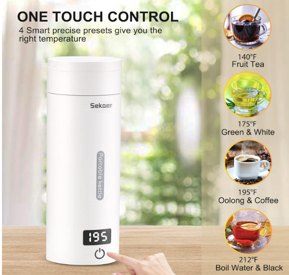 SafeSip™ Portable Travel Electric Kettle