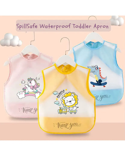 Waterproof Baby Bib Apron for Toddlers | Easy-Clean Feeding Apron