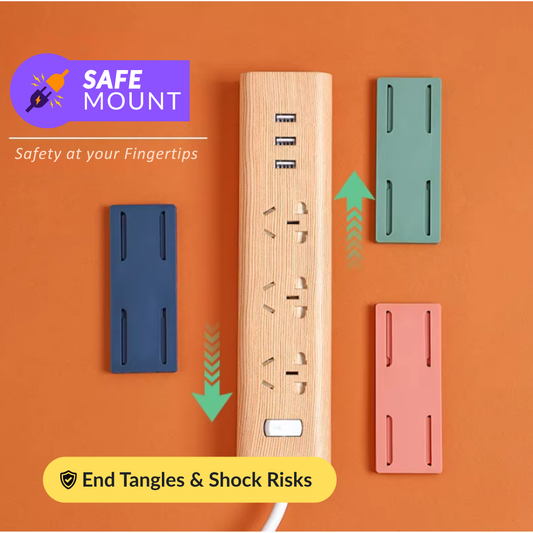 SafeMount Adhesive Wall Socket Holder