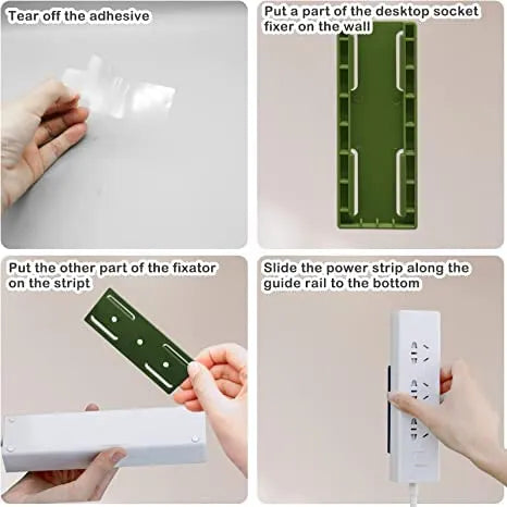 SafeMount Adhesive Wall Socket Holder
