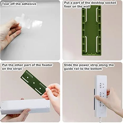 SafeMount Adhesive Wall Socket Holder