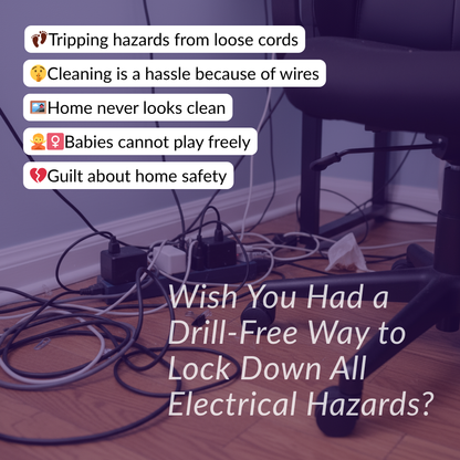 SafeMount Adhesive Wall Socket Holder