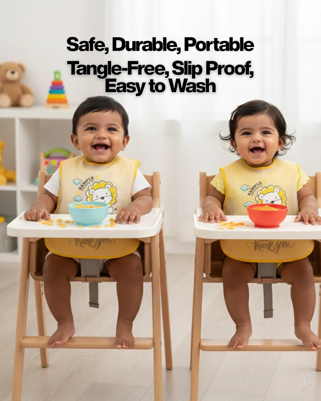 Waterproof Baby Bib Apron for Toddlers | Easy-Clean Feeding Apron