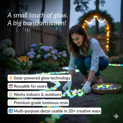 LumiPebble™ Glow-In-The-Dark Stones (Pack Of 100 pcs)