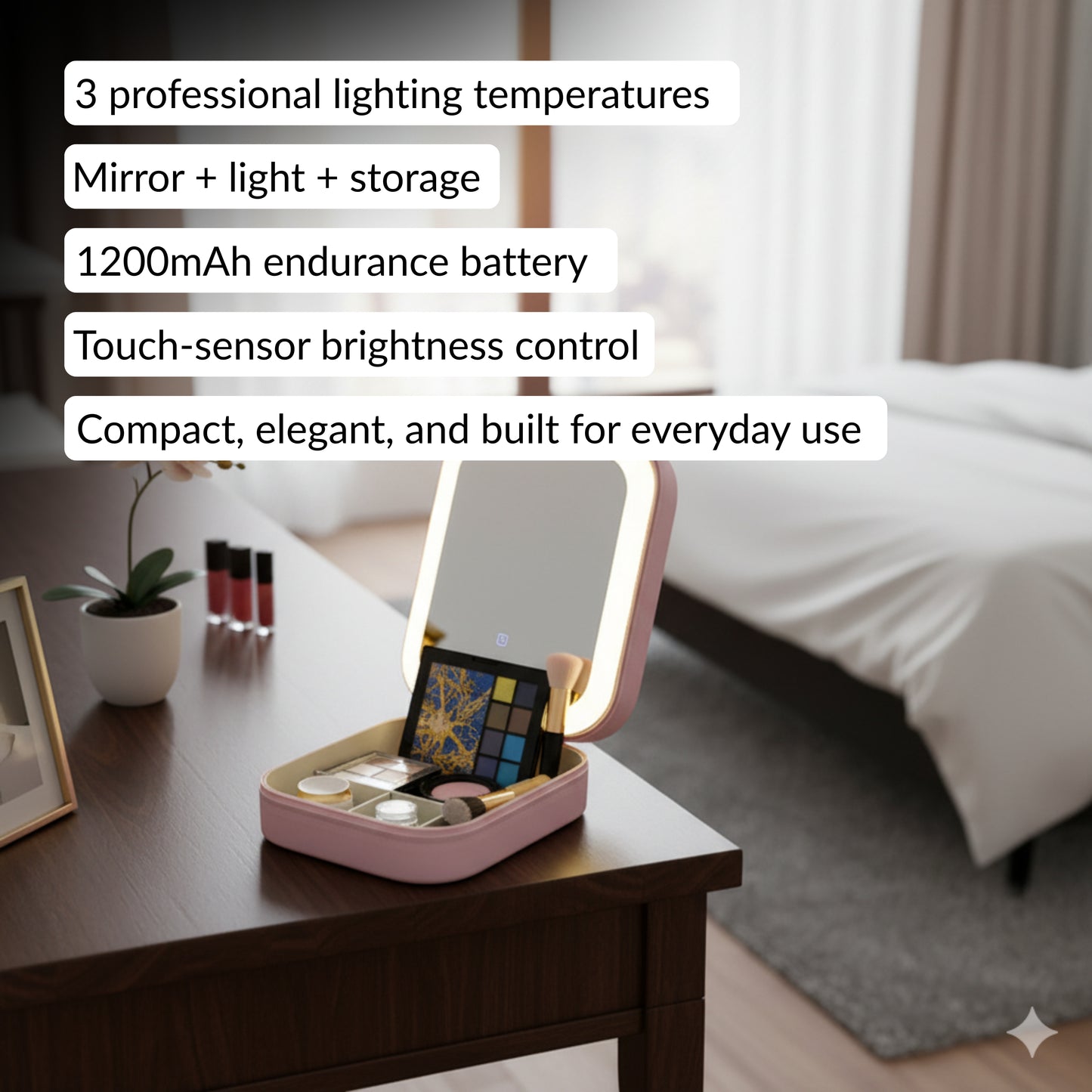 LumiVault™ Makeup Box-Organizer