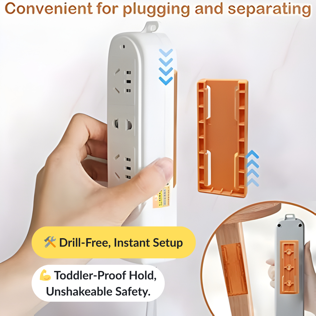 SafeMount Adhesive Wall Socket Holder