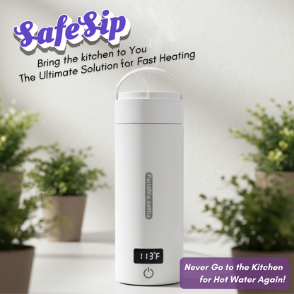 SafeSip™ Portable Travel Electric Kettle
