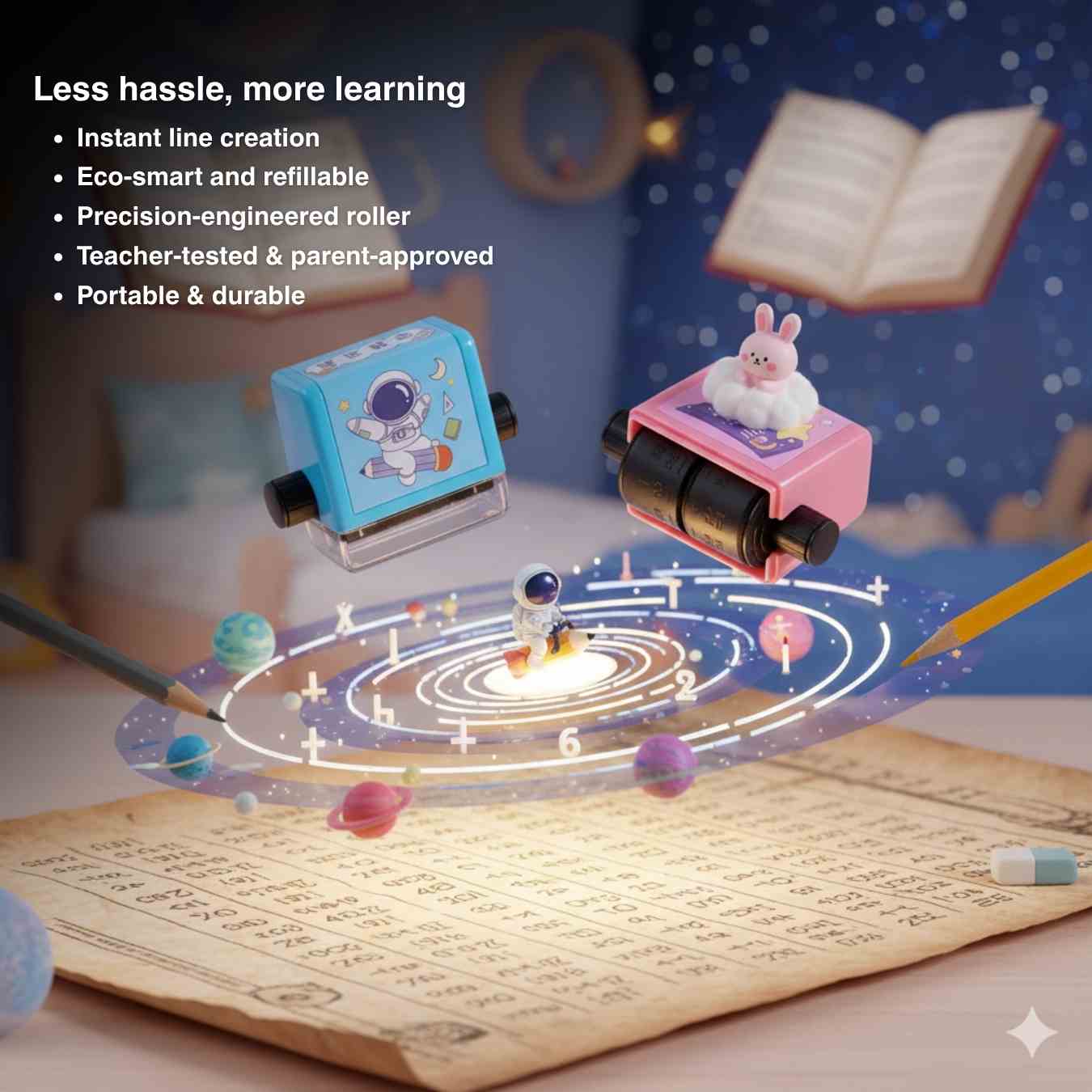 MathGenius™ Roller Practice Stamp