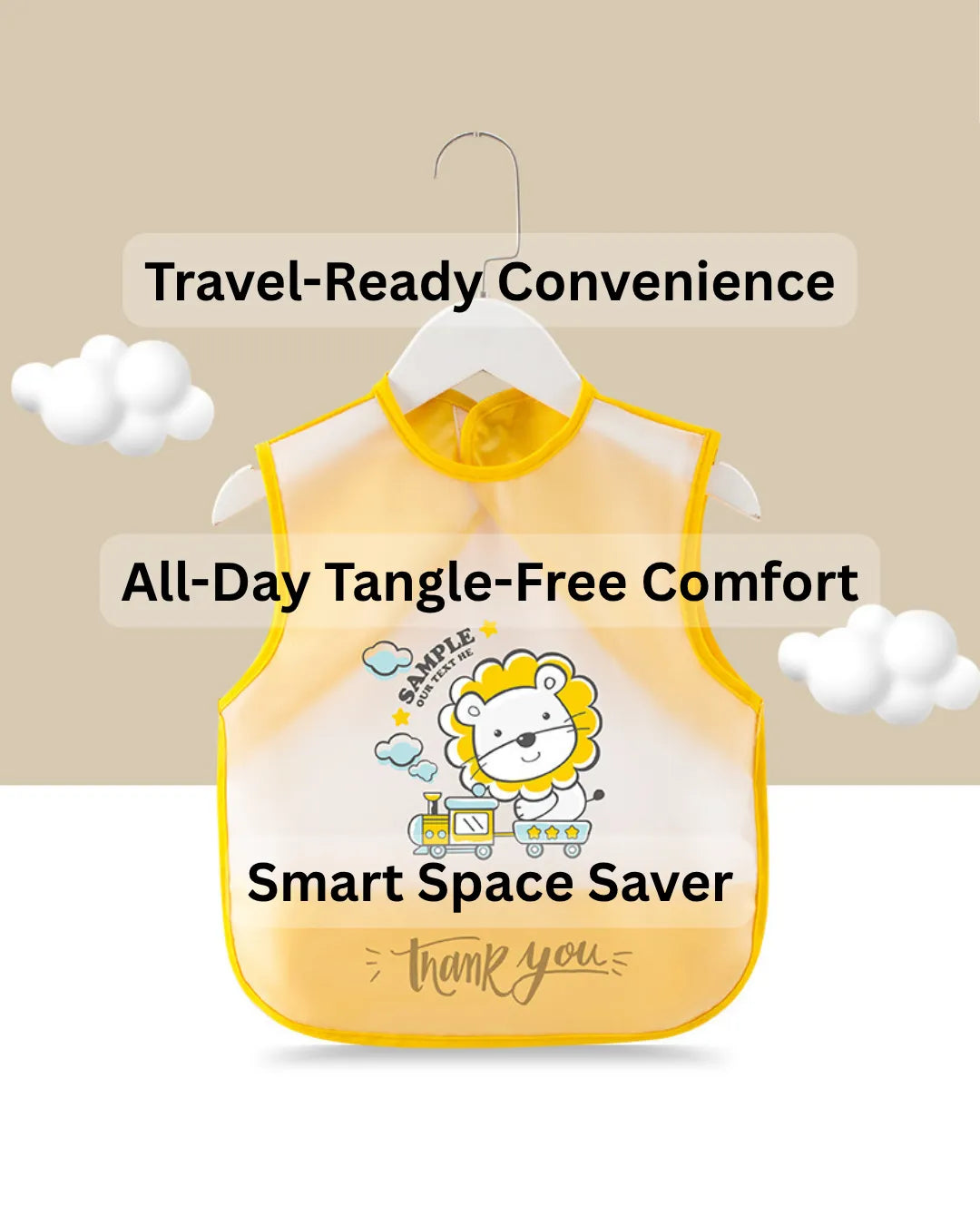 Waterproof Baby Bib Apron for Toddlers | Easy-Clean Feeding Apron