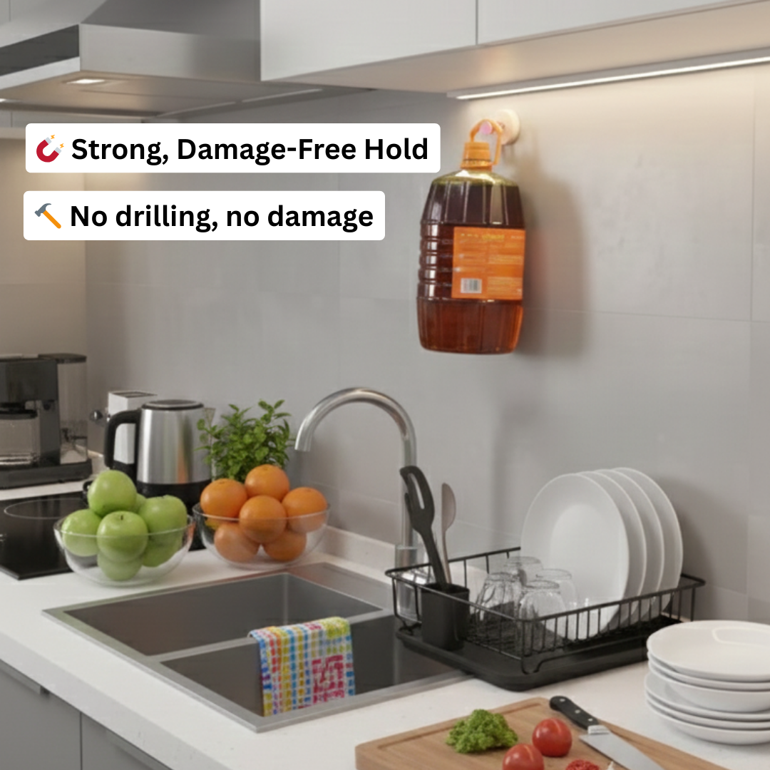 Suction Hook Pack of 4 | Rotating Vacuum Wall Hook
