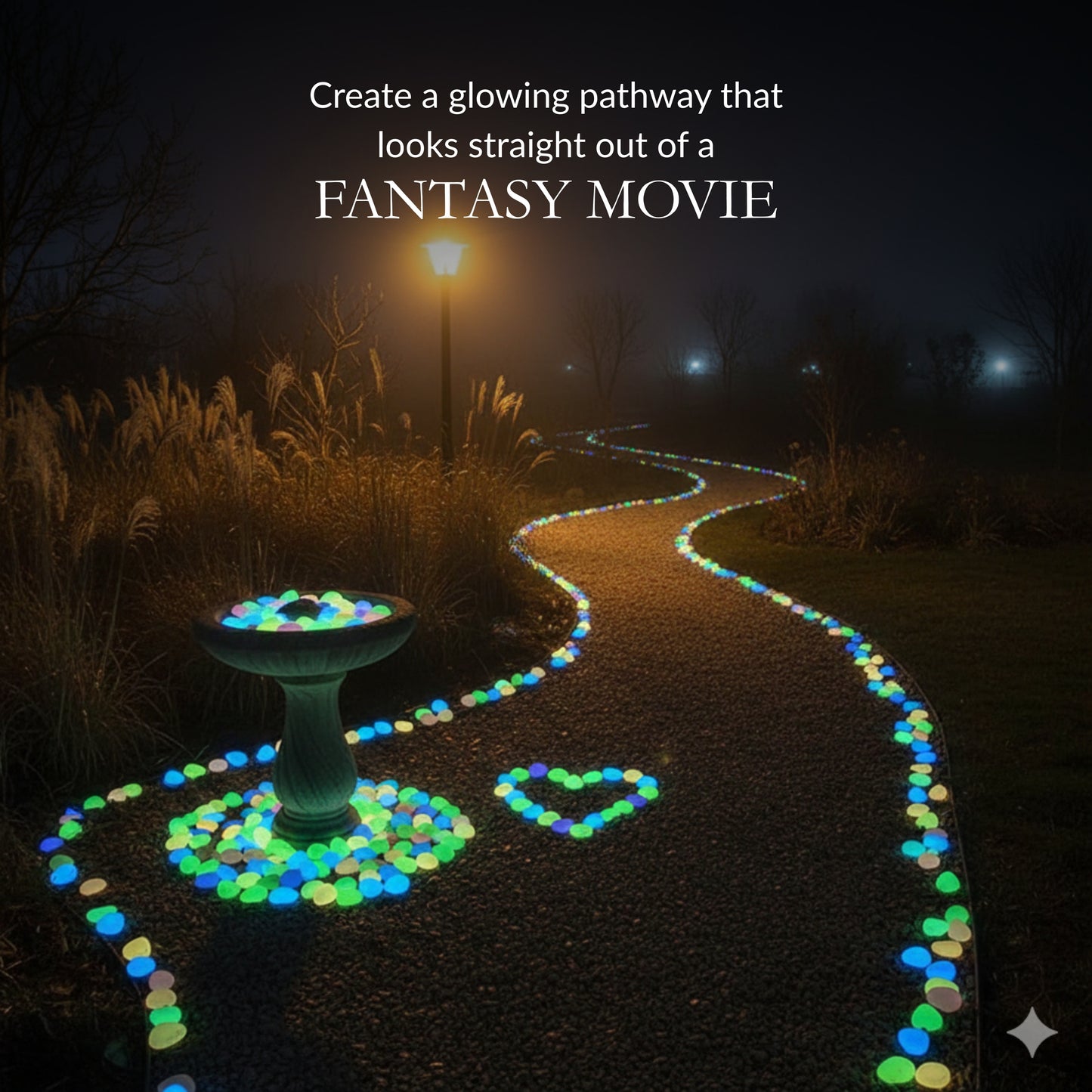 LumiPebble™ Glow-In-The-Dark Stones (Pack Of 100 pcs)