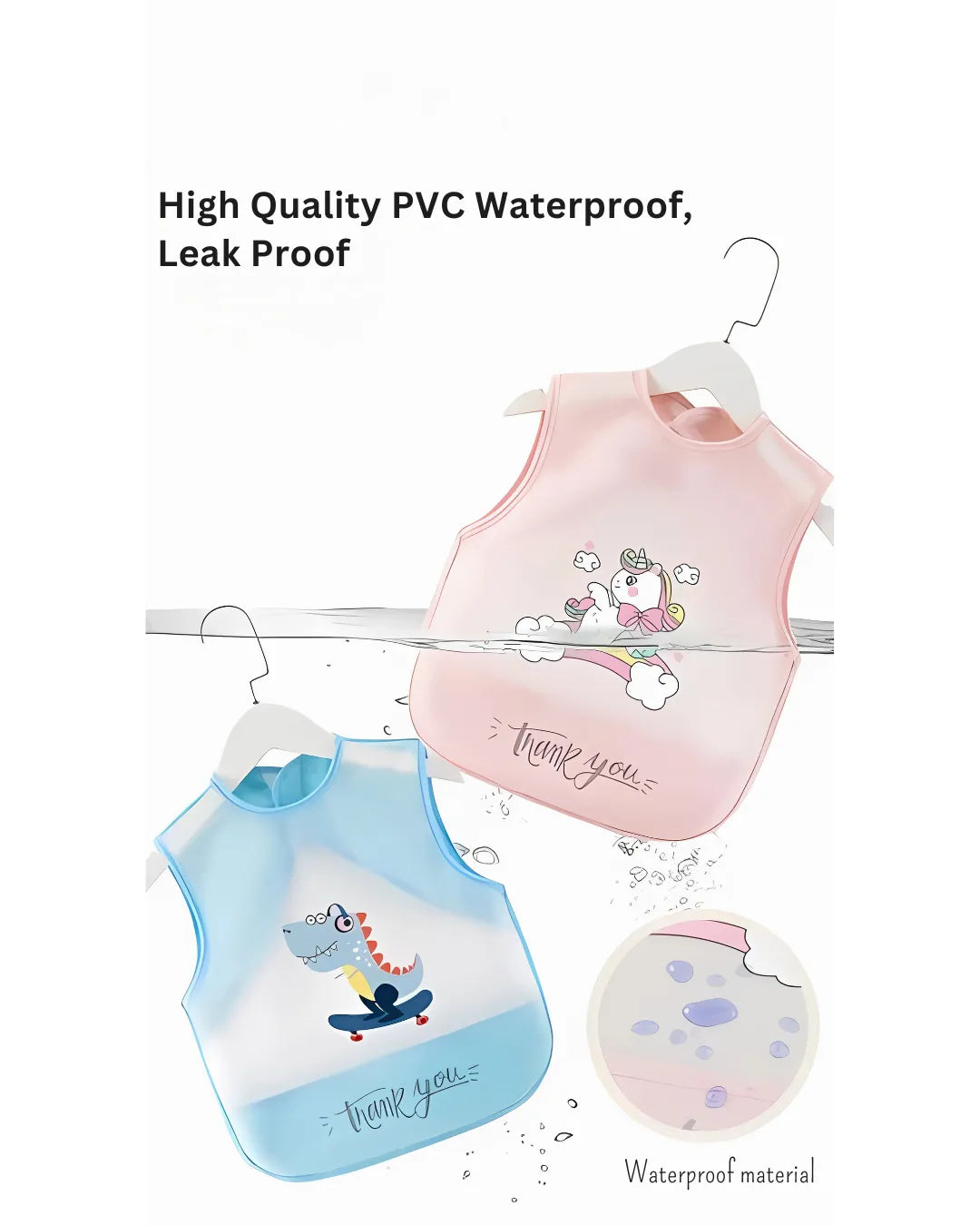 Waterproof Baby Bib Apron for Toddlers | Easy-Clean Feeding Apron