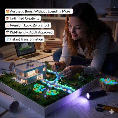 LumiPebble™ Glow-In-The-Dark Stones (Pack Of 100 pcs)