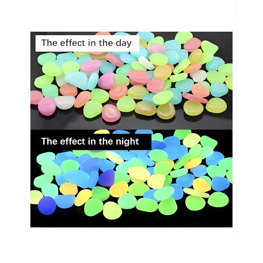 LumiPebble™ Glow-In-The-Dark Stones (Pack Of 100 pcs)