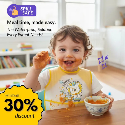 Waterproof Baby Bib Apron for Toddlers | Easy-Clean Feeding Apron