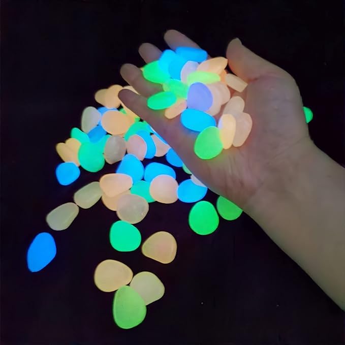 LumiPebble™ (Pack Of 100 pcs) Glow-In-The-Dark Stones