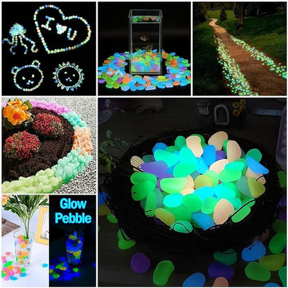 LumiPebble™ (Pack Of 100 pcs) Glow-In-The-Dark Stones