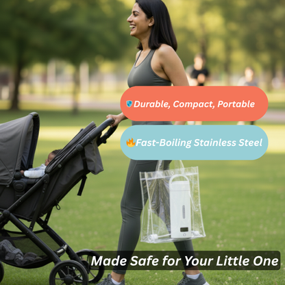 SafeSip™ Portable Travel Electric Kettle