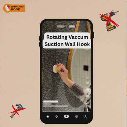 Suction Hook Pack of 4 | Rotating Vacuum Wall Hook